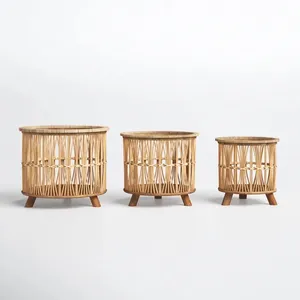 La última colección de Cestas tejidas de bambú de bajo costo Fabricación de contenedores de almacenamiento Otras cestas de almacenamiento Cestas de bambú Vietnam
