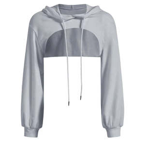 Sudadera Corta Informal Vintage de Alta Calidad, Diseño Único con Forro, Top Ventas de Ropa Urbana de Invierno con Logotipo Frontal, Venta al Por Mayor ODM - Product Image 6