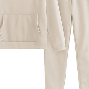 Chándal para mujer algodón polar 400gsm personalizado Sudadera con capucha liso nueva llegada último diseño señoras chándal - Product Image 2