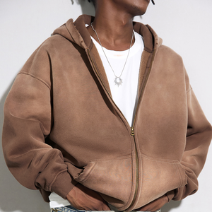 Sudaderas con logotipo personalizado de alta calidad, buena ropa de diseño personalizado, fabricante de marcas, sudadera con cremallera y lavado ácido - Product Image 2