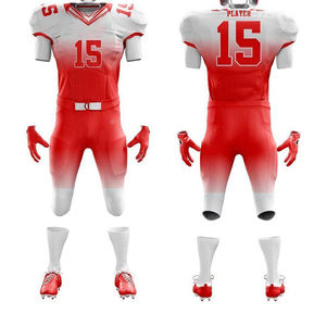 ชุดยูนิฟอร์มอเมริกันฟุตบอลแขนสั้นแบบแห้งเร็วพร้อมโลโก้สั่งทำขายส่ง ผ้าระบายอากาศต้านเชื้อแบคทีเรีย ขนาดพิเศษสั่งทำได้ - Product Image 1