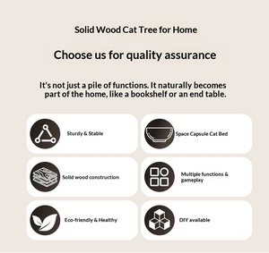 Sistema de Árbol para Gatos de Pared Personalizado al por Mayor con Plataformas de Madera de Pino, Condominio para Gatos, Túnel y Postes de Sisal para Hogares con Múltiples Gatos - Product Image 5