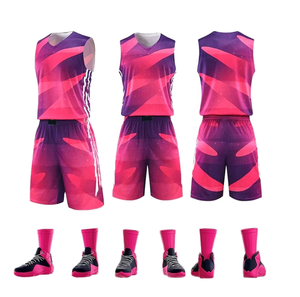 Conjunto de Uniforme de Baloncesto Personalizado Reversible de Doble Cara, Secado Rápido, Transpirable, 100% Poliéster Sublimado, Sin Mangas para Verano - Product Image 1