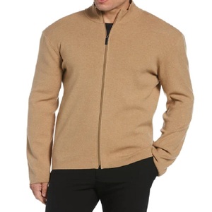 Veste en tricot de qualité supérieure pour homme en toile 100% coton à col montant pour l'hiver - Product Image 6