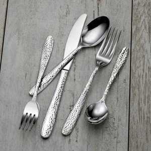 Nuevos juegos de cubiertos de acero inoxidable para ocasiones especiales Juegos de cubiertos de oro mate para alquiler de bodas y hoteles de lujo - Product Image 1