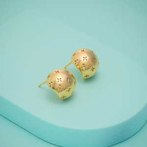 Pendientes de moda religiosos 192780 con patrón geométrico de estrella, engaste de bisel, aleación de zinc, acero inoxidable, perlas de plástico y ámbar para fiestas - Product Image 1