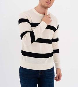 Pull à col rond rayé pour hommes vêtements vêtements d'hiver respirant séchage rapide à manches longues pull coton sport hommes chandails - Product Image 4