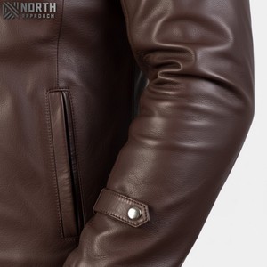 Nouvelle arrivée coupe-vent en peau de mouton véritable personnalisé en cuir de meilleure qualité, veste en cuir véritable de motard du Pakistan pour hommes support brut - Product Image 3