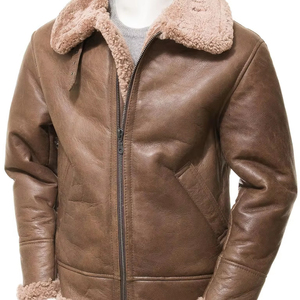 Chaqueta de Cuero Personalizada al por Mayor, Estilo Urbano para Invierno, Cierre de Cremallera, Transpirable, Resistente al Viento, con Logotipo Frontal, para Hombre - Product Image 1