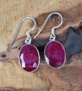 Boucles d'oreilles bijoux pour femmes Boucles d'oreilles indiennes rubis Dangle Girls Fashion 925 Solid Sterling Silver With Fashionable Stamp for Gifts - Product Image 4