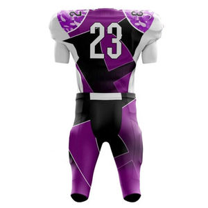 Uniforme de fútbol americano de sublimación personalizado de tamaño XL de alta calidad, conjuntos transpirables, Diseña tu propio para el nombre del equipo, número Patte - Product Image 3