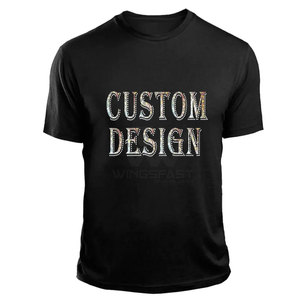 Último diseño de camisa de secado rápido para hombres 100% algodón suelto ajuste impreso cómodo alta calidad hombres diamantes de imitación camisetas - Product Image 1