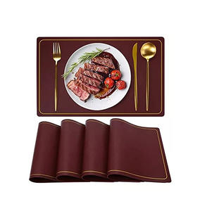 Set de table rond en cuir pour la cuisine Article décoratif de table de qualité supérieure au design unique - Product Image 6