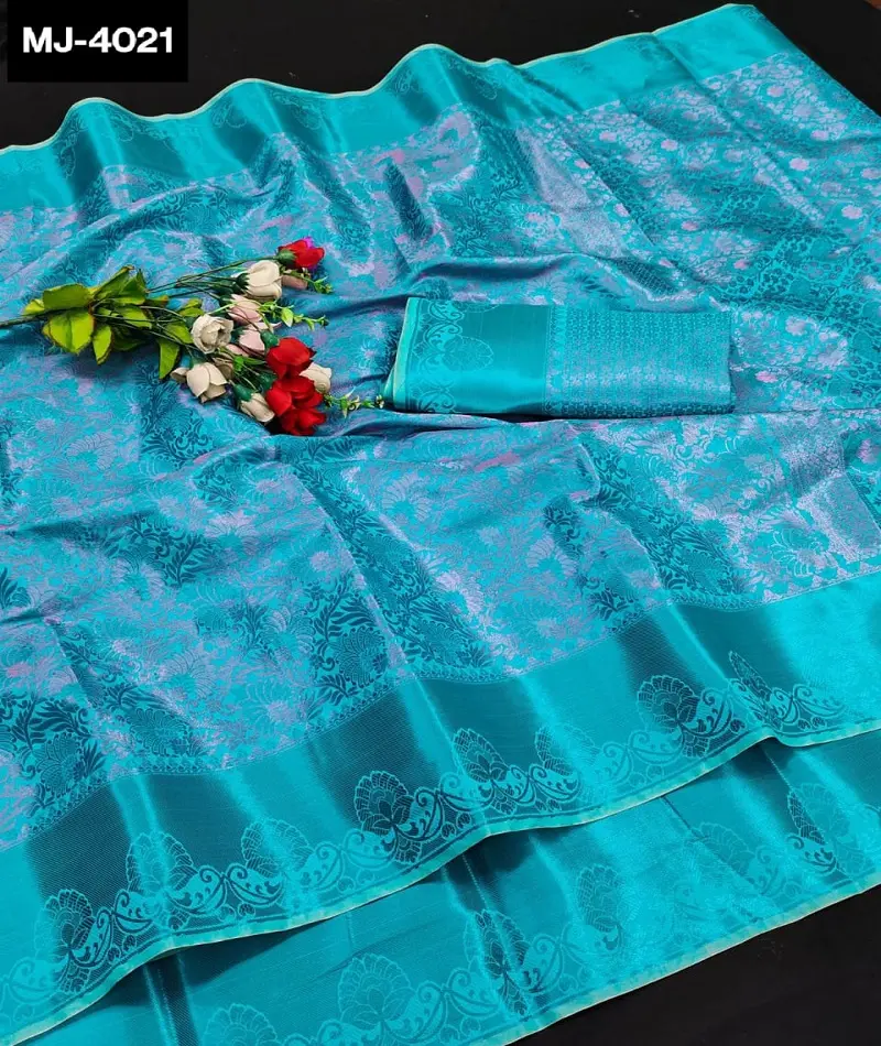 Indian Ethnic desgaste Saree De Seda De Ouro Com Rani Rosa Zari Fronteira Combinado Com Contraste Combinando Pallu com Ouro Blusa De Seda Peças