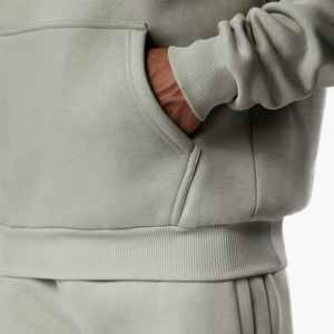 Top survêtements pour hommes 100% coton Logo personnalisé pull cordon uni coton coupe régulière sport 2 pièces à capuche ensemble - Product Image 4