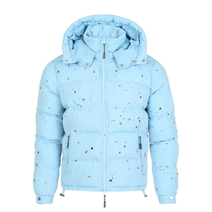 Veste d'hiver matelassée pour homme, imperméable, en toile de polyester verte, style designer, vêtements d'extérieur personnalisés - Product Image 4