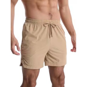 Short de course de gymnastique d'été de style sportif pour hommes coupe ample pantalon chaud d'athlétisme imprimé léger pour l'extérieur avec poches motif solide - Product Image 4