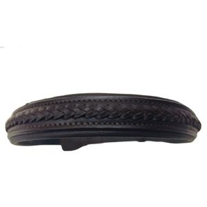 Bride de nez en cuir perlé de haute qualité, modèle international 7860NB, anglais islandais, décoration en cristal brun, laiton argenté - Product Image 1