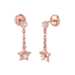 Nuevos Pendientes de Diamantes Rikhava Chapados en Oro de 14K al por Mayor, Accesorio de Moda para Bodas, Compromisos y Fiestas, 0.13CT - Product Image 4