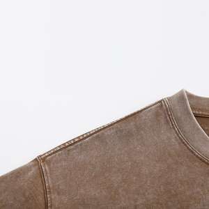 เสื้อยืดผ้าฝ้ายเฮฟวี่เวทของผู้ชายคุณภาพสูง250gsm สไตล์ใหม่โอเวอร์ไซส์ฮิปฮอปวินเทจสลิมฟิตซักได้จัดส่งด้วย DP - Product Image 4