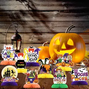 Friendly Halloween Honeycomb Table Centerpieces Hocus Pocus Halloween Decorations Halloween Party Honeycomb Centerpieces