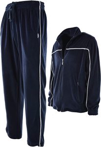 Personalizar 100% poliéster polar hombres temporada de invierno chándal con logotipo personalizado cremallera completa hacia arriba lateral pipping jogging chándal para mí - Product Image 2