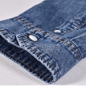2025 T-shirt en jean bon marché en gros de haute qualité pour hommes chemises en jean personnalisées pour la vente en ligne - Product Image 6