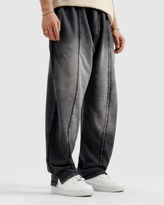 Pantalon de survêtement décontracté pour homme, coupe ample, jambe droite, tendance, taille élastique, design brodé, nouveau style printemps-automne, jambe large, long - Product Image 5