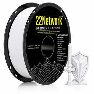 Filamento PLA Blanco Frío 22Network de 1.75mm, Bobina de 1KG, Filamento para Impresora 3D Industrial, Alta Velocidad 300mm/s, OEM ODM, Directo de Fábrica - Product Image 1