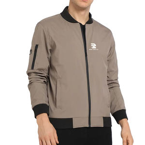 OEM Flight Bomber Jacket Poliéster Hombres Abrigo al aire libre Streetwear Cuello redondo Satén Bomber Chaquetas Hombres - Product Image 1