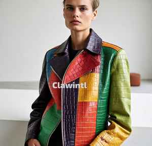 Vestes bomber d'hiver en cuir d'agneau sur mesure pour créateurs de mode avec col montant |   Fournisseur en gros OEM/ODM - Product Image 6