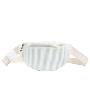 Wholesale Outdoor <b>Sports</b> Running Gym Fanny Pack Corduroy Custom Logo Fashion Designer Chain Belt <b>Women</b> Waist <b>Bags</b> - Product Image 2