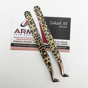 Mega Volume Eyelash Extension Tweezers Paper Coated Natural Look <b>Pointed</b> Tip Sustainable Lash Tweezer With Custom Logo - Product Image 5