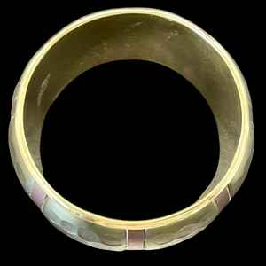 Brazalete de latón crudo de 69 mm, brazalete tipo canal en bruto, brazalete ancho hecho a mano, estilo moderno, artesanía MS - Product Image 1