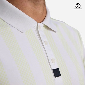 Camiseta de media manga de verano de alta calidad para hombre, tela de punto transpirable con patrón de letras bordadas, manga corta para Polo - Product Image 2