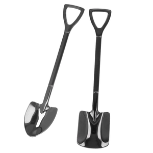 Cuillères à dessert pointues et réutilisables en acier inoxydable pour café, thé, gâteau Cuillère pointue et carrée Nouveau design - Product Image 1