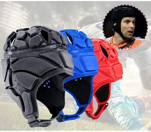 หมวกกันน็อครักบี้แบบนิ่มหมวกกันน็อค EVA แบบสั่งทำหมวกป้องกันศีรษะสำหรับฟุตบอลและฟุตบอลระบายอากาศได้ดีไม่ลื่น - Product Image 3