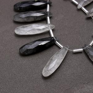 ต่างหูเม็ดเดี่ยวทรงหยดน้ำยาวเกรด AAA สำหรับทำต่างหูแบบทับทิมสีดำที่จับคู่กันได้สำหรับต่างหูฤดูร้อนทำเครื่องประดับลูกปัด - Product Image 5