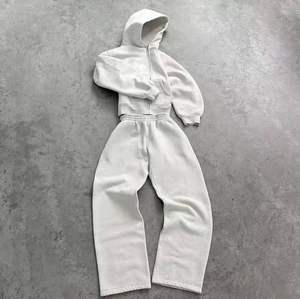 Haute qualité poche latérale goutte épaule personnalisé surdimensionné épais 100% coton doux lourd sweats à capuche et pantalons de survêtement hommes survêtement ensemble OEM - Product Image 3