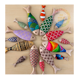 High-Quality Wooden Fish Ornaments - Custom Designs Available for Large Orders - Ideal for International Export - Product Image 1