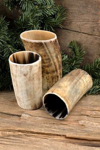 Verre à corne de bière Viking unique conçu en Inde Articles d'artisanat pour verre à corne de cocktail de taille moyenne à vendre - Product Image 2