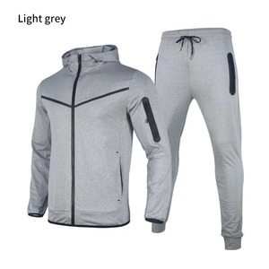 Ropa deportiva de entrenamiento personalizada con cremallera en blanco, ropa deportiva de dos piezas para hombre, chándal y ropa deportiva para hombre, conjunto de chándal para correr - Product Image 5