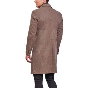 Abrigo largo cálido para hombre con cobertura completa y cierre de botón Abrigo largo de moda para hombre en nuevo stock - Product Image 4