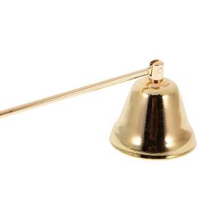 Candelabro hecho a mano de acero inoxidable chapado en oro de 24cm con apagador de seguridad para decoración del hogar y extintor de Navidad - Product Image 2