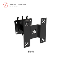 Support de moniteur d'ordinateur moderne réglable de haute qualité Swift Courser HH-TV-01 en métal noir avec revêtement en poudre pour bureau