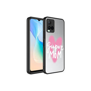 Luxury Heart Pattern <b>Mirror</b> Phone Case for Vivo Y21S/Y17/Y35 Camera Protection with Shiny Silicone Back Cover Electroplate Craft - Product Image 2