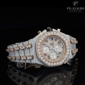 Reloj PJ Chronograph Automatic Moissanite Diamond Iced Out Reloj de pulsera de lujo para hombres con brillo definitivo - Product Image 6