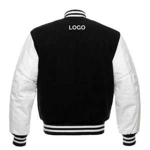 เสื้อแจ็กเก็ตทีมเบสบอลสำหรับผู้ชายเสื้อแจ็กเก็ตทีมโรงเรียนทำจากหนังขนสัตว์ - Product Image 4