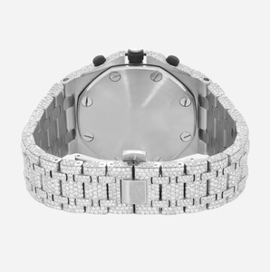 Montre de luxe avec testeur de diamants, personnalisée, en moissanite, couleur D, VVS, sertie de pierres, mouvement à quartz analogique ETA, style hip-hop pour hommes - Product Image 5
