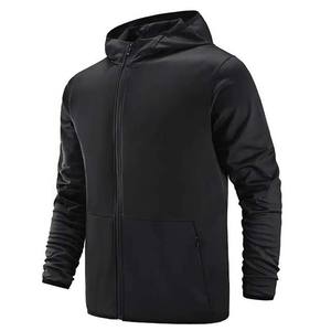 Sweats à capuche pour hommes avec fermeture éclair, logo personnalisé brodé, 100% coton molletonné, haute qualité, vêtements décontractés d'hiver, prix bas, vente en gros - Product Image 5